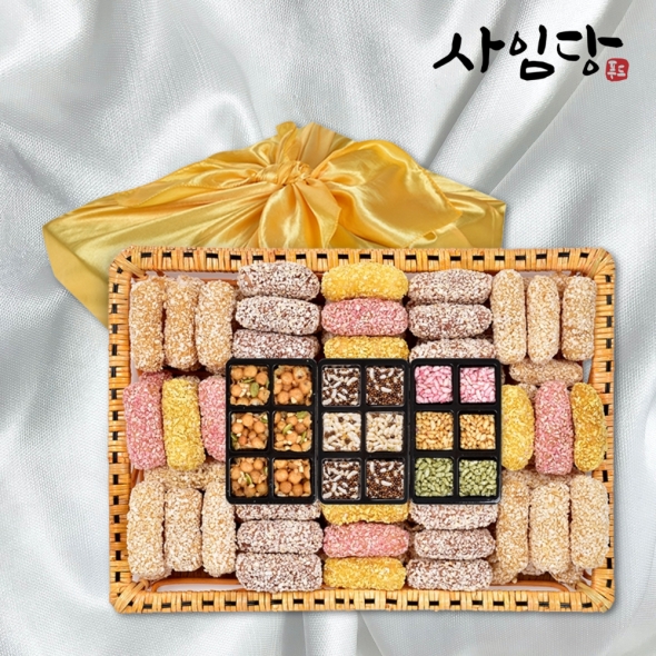 [사임당] 한과선물세트 한아름바구니(보자기포장)